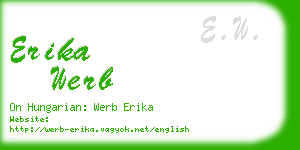 erika werb business card